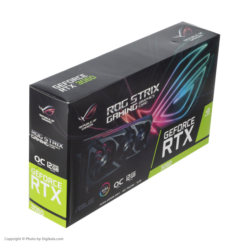 کارت گرافیک ایسوس مدل3060 ROG RTX12G OC