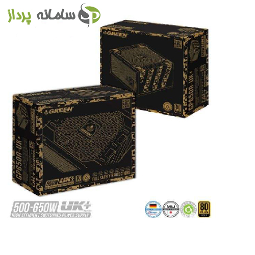 منبع تغذیه کامپیوتر رومیزی گرین مدل GP650A-UK PLUS-0