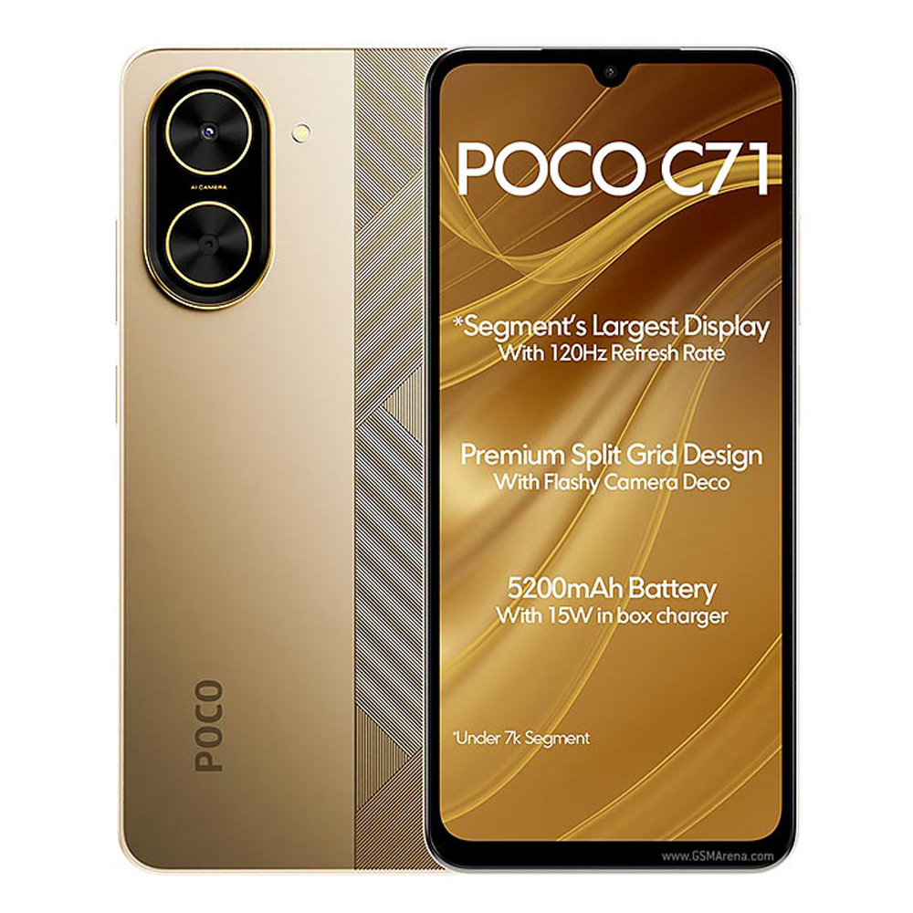 گوشی موبایل شیائومی مدل Poco C71 ظرفیت 128 رم 4 گیگابایت