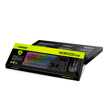 کیبورد ماوس گرین مدل GKM605 RGB-0
